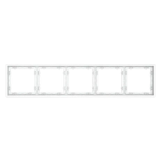 Изображение Рамка пластиковая VOLTUM S70 на 5 постов (белый матовый)