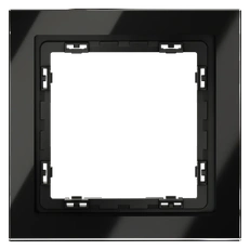 Изображение Рамка стеклянная VOLTUM S70 на 1 пост (черный,стекло)