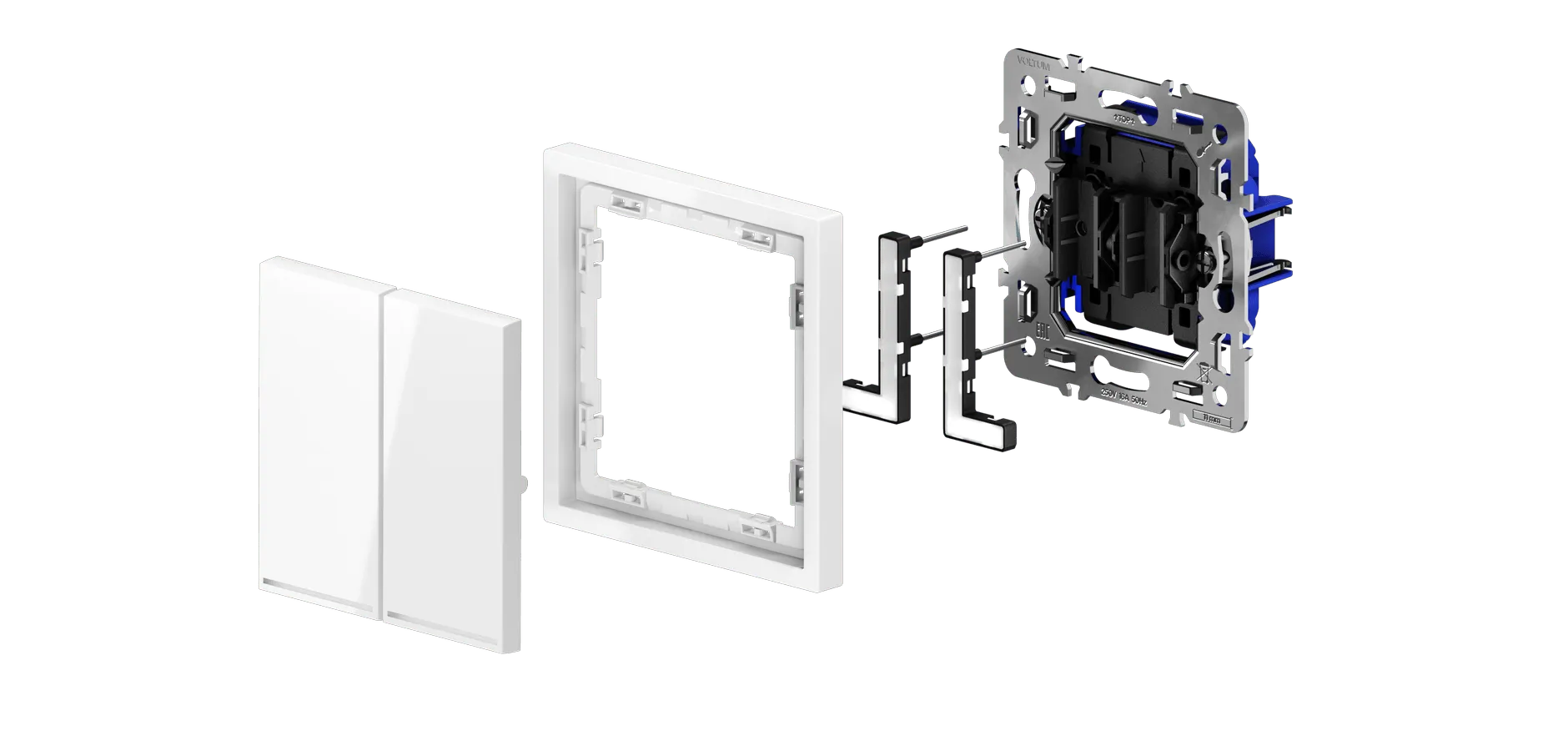 Устройство встраиваемых розеток и выключателей - Выключатель